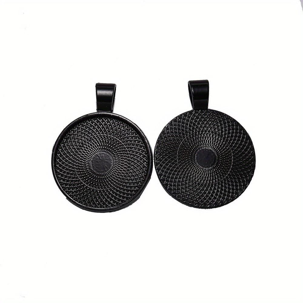 TEMU 10pcs/pack 25mm Cabochon Base Tray Bezel Blank Necklace Pendant Settings Cabochon Base Jewelry Making Supplies