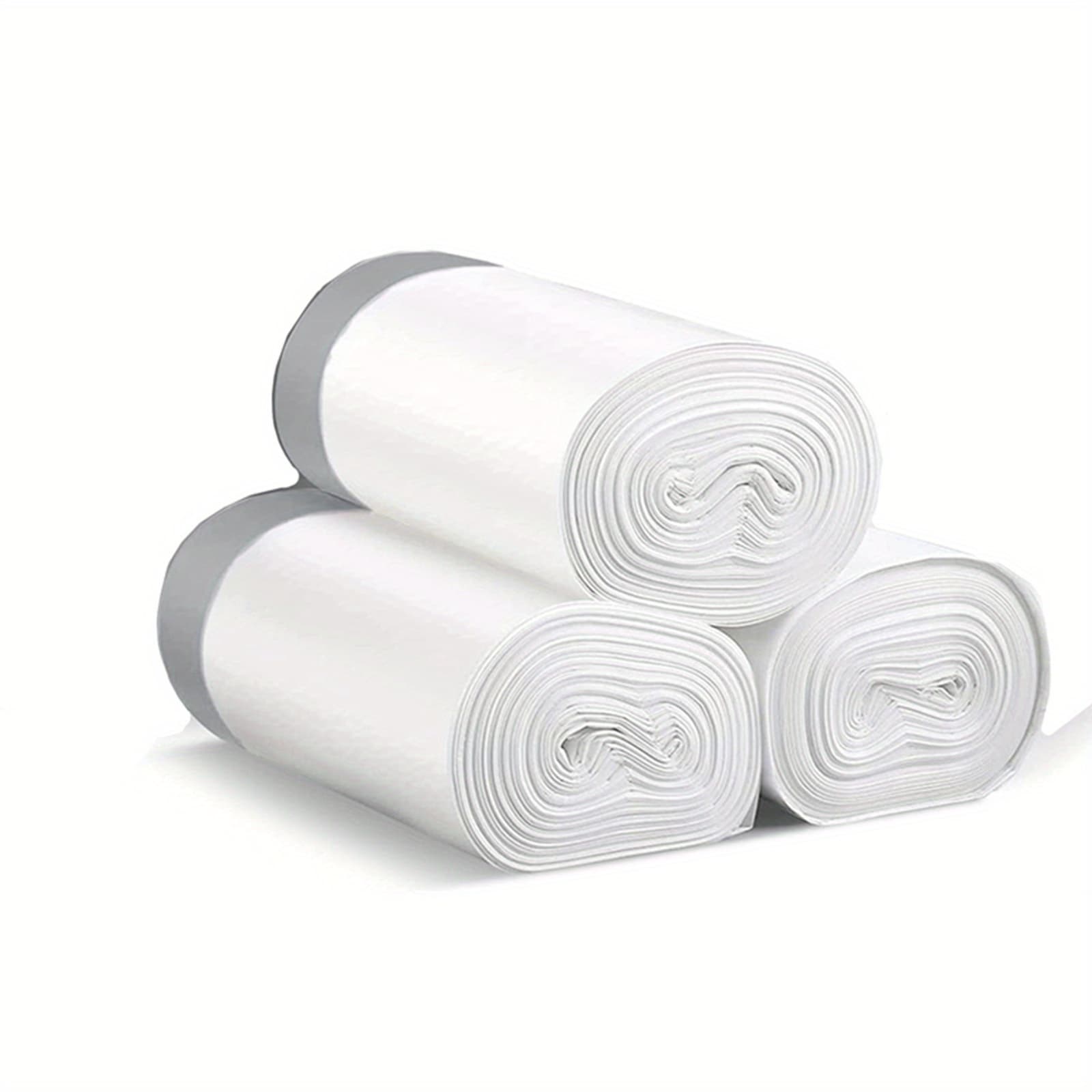 TEMU 3 Rolls, 45pcs/roll, Small Drawstring Trash Bags 4 Gallon, Plastic Trash Can Liners 15 Liter For Bathroom Restroom Bedroom Office Toile