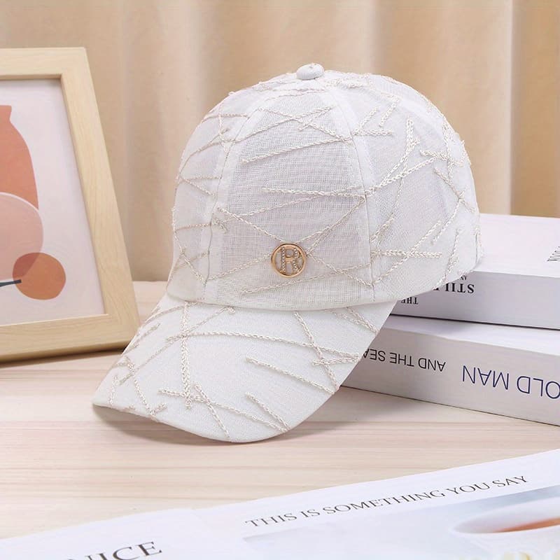 TEMU Ladies Letter Breathable Men Baseball Caps And Autumn To Show Their Faces. Small Caps Are Simple And Fashionable Sun Hats.