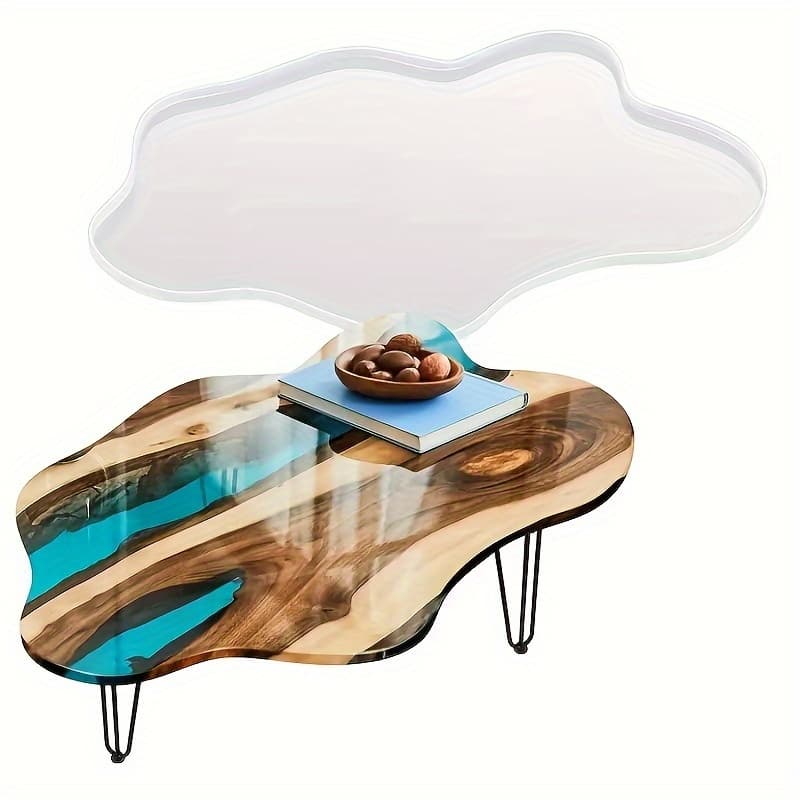 TEMU 1pc Large 24-inch Silicone Resin Table Mold, Oval Epoxy Casting Kit For Stylish River Tables - Ideal For Decor & Serving Trays
