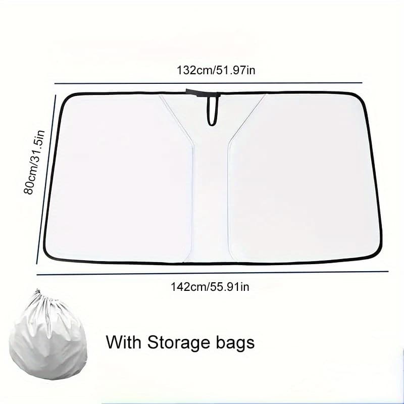 TEMU Portable Foldable Car Windshield Double-layer Sunshade - Keep Your Car Cool And Protected From !