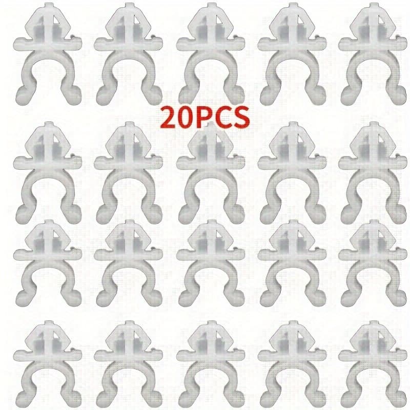 TEMU 20pcs Of Universal White Clips For Holding Hood Rods, Automotive Fastening Additions