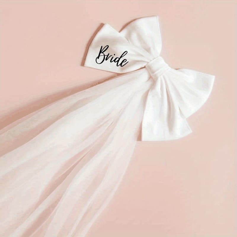 TEMU 1pc, Bow Veil Bride To Be Bachelorette Hen Party Girls Trip Bridal Shower Beach Wedding Decoration Props