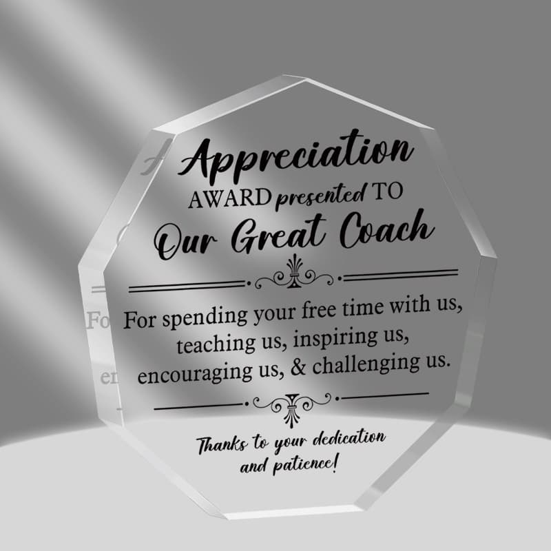 TEMU 2d Flat Acrylic Sign Table Decorations Appreciation Gifts For Baseball Basketball Soccer Hockey Home - Decorative Signs And Plaques