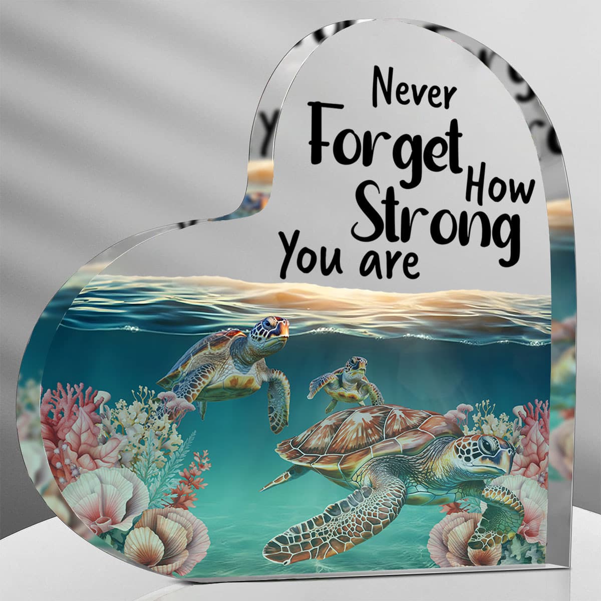 TEMU 2d Flat 1pc, Sea Creatures, Creatures, Sea Turtles, Birthday Gifts, Exchange Gifts, Bedroom, Kitchen, Living Room, Office, Acrylic Desktop Decoration, Unique Gift