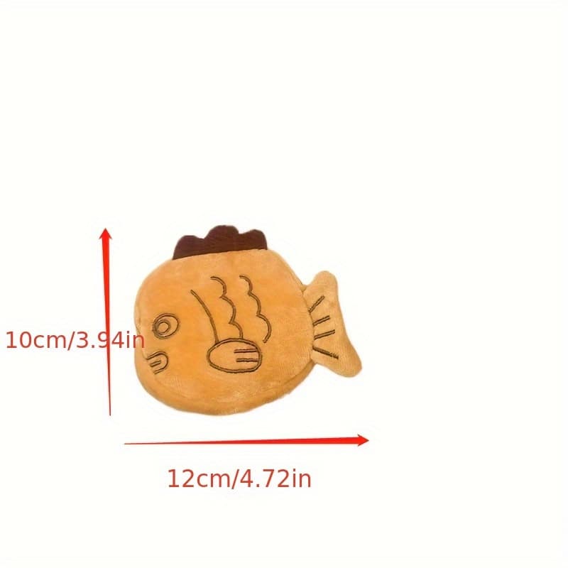 TEMU Adorable Fish-shaped Soft Plush Coin Purse, Kawaii Holder, Ideal Gift For Women