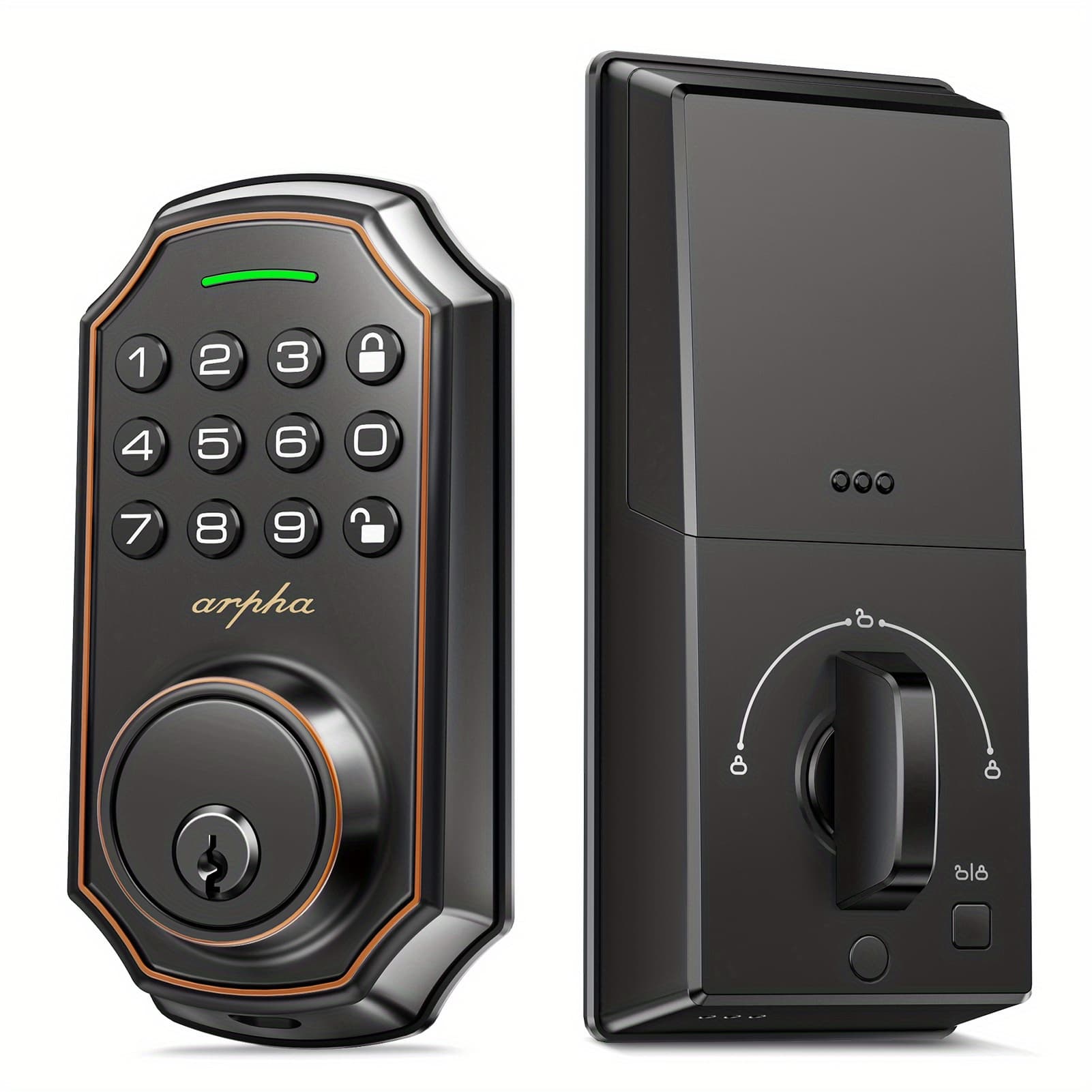 TEMU Arpha ! - 100-digit Privacy Combination, Keyless Entry, Automatic Locking/unlocking, , In Black And Silvery, Alarm, Safe And Reliable, Protects Privacy, Smart Locking
