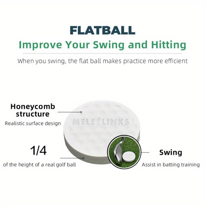 TEMU Patented Product: Single Pack White Golf Flat Ball Golf Training Practice Ball Golf Product