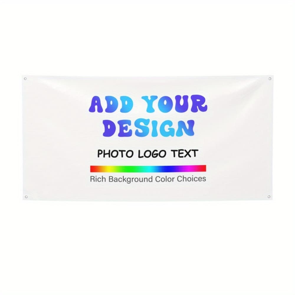 TEMU Custom Banners And Signs, Personalized Banner With Photo Text, Customized Decorate Banners For Outdoor Indoor, Custom Banner For Birthday Party Graduation Halloween Christmas Multi Size