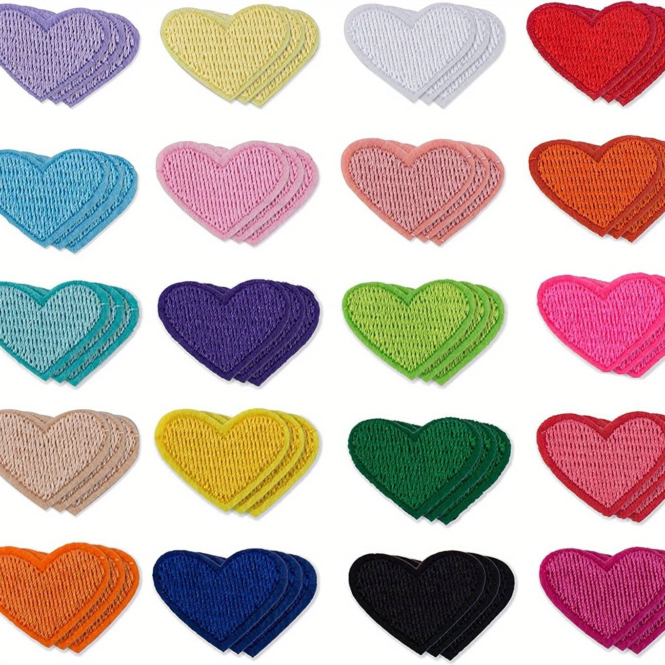 TEMU 60pcs Assorted Iron-on Patches, Embroidered For Clothing, Jackets & Backpacks - Mixed