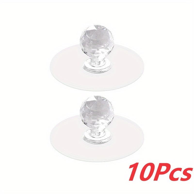 TEMU 10 Self-adhesive Invisible Cabinet Door Handles, Non-punch Plastic Door Knobs, With Cover