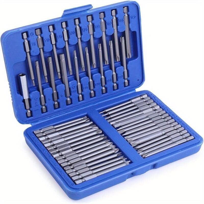 TEMU 49+1pcs Magnetic Screwdriver Bit Set - Ultra-long 75mm, Multifunctional And Durable, Perfect For Diy And Professional Use, A Great Halloween And Christmas Gift.