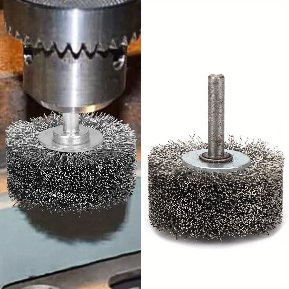 TEMU High-quality 2" Brush For Die Grinder & Rotary Tools - , Rust Removal & Surface Finishing With 1/4" Shank