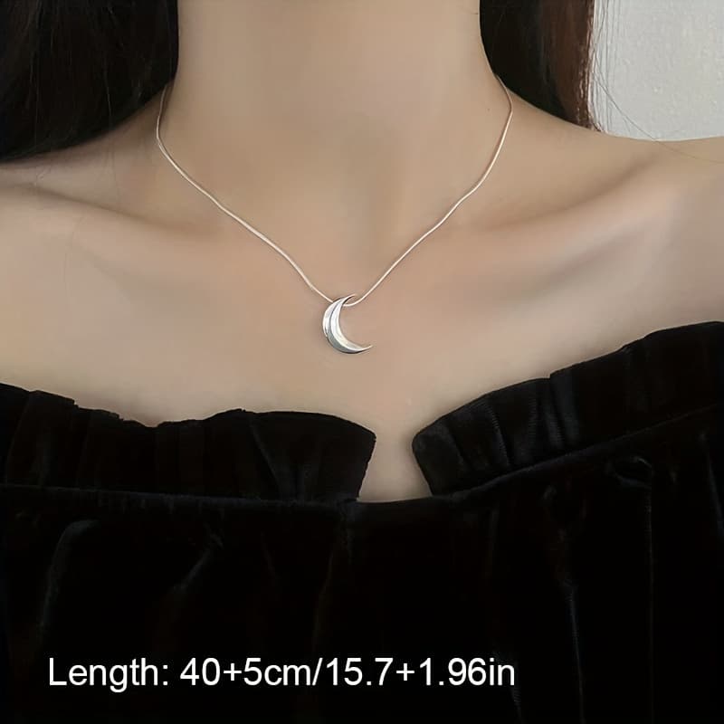 TEMU 925 Sterling Necklace Hypoallergenic Silver Color Necklace Jewelry Gift