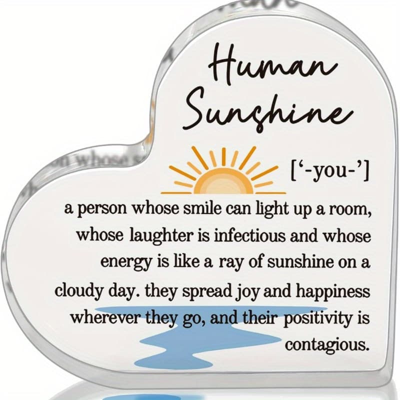 TEMU Human Sunshine Definition Birthday Gifts For Women Men, Inspirational Gifts For , Coworker, Sister, Mom, Dad, Aunt, Bff, Grandma, , Teacher, Nurse Decorative Desk Signs