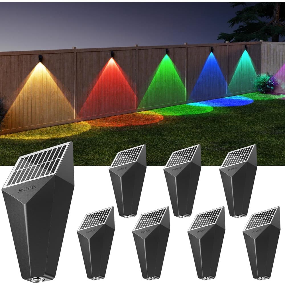 TEMU Jackyled Solar Fence Lights In Packs Of 4, 8, Or 12, Featuring Solar-powered Led Deck Lights, Ideal For Outdoor Fence Posts, Patio Areas, Pool Walls, And Backyard Steps