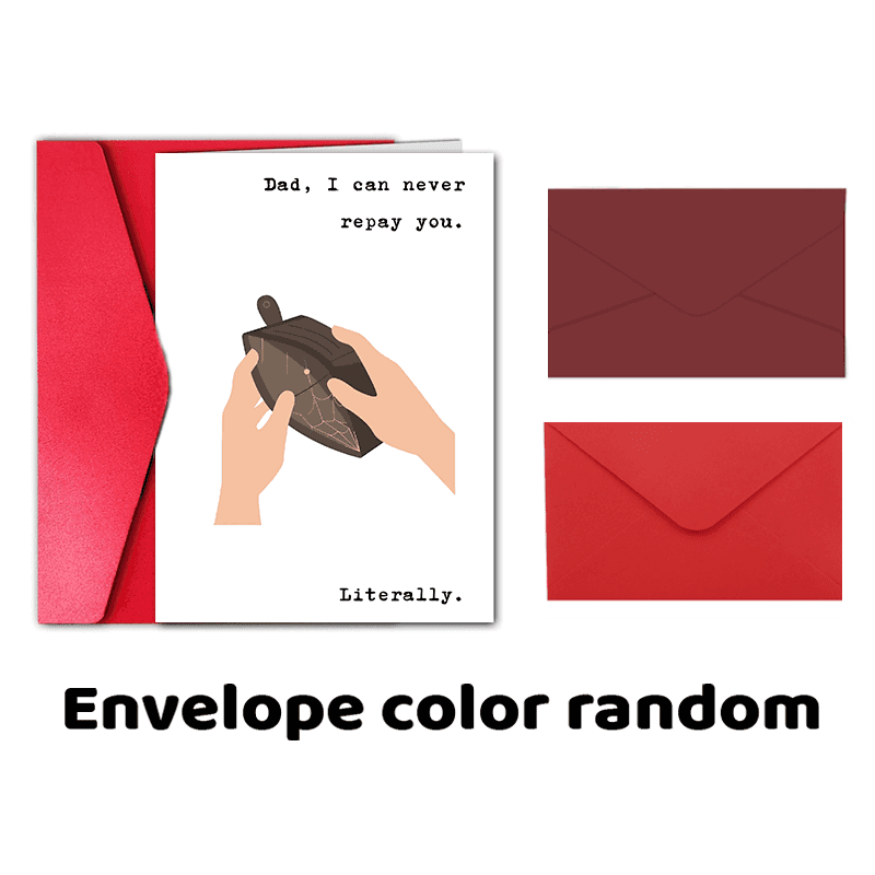TEMU 1pc A Father's Day Card Featuring A Unique Wallet Design, The For Dad