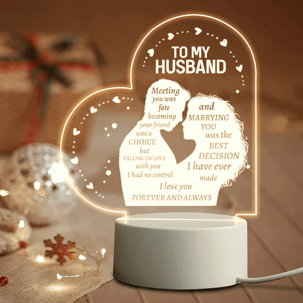 TEMU 1pc Acrylic Frame Anime Night Lamp, Usb-powered, Gift For Husband On Birthdays, Anniversaries, Father's Day, And Valentine's Day!