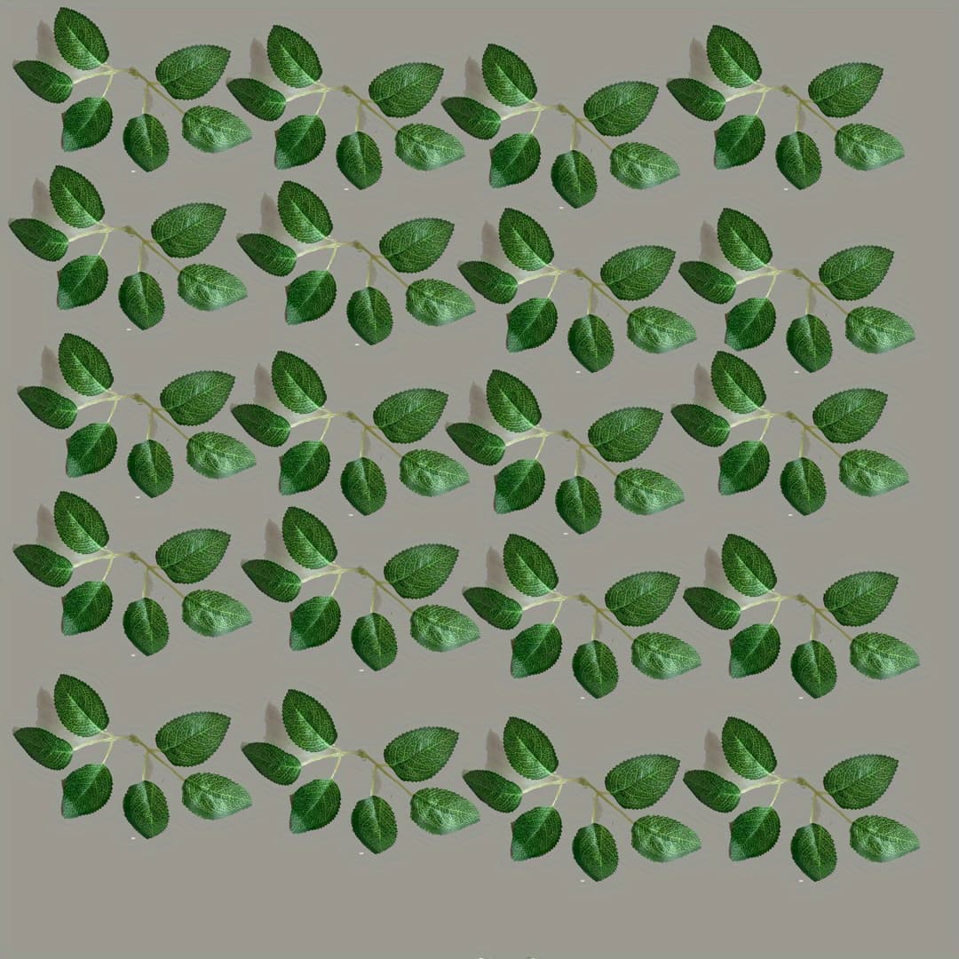 TEMU 120pcs Fabric Rose Leaves, Artificial Greenery For Wedding & Engagement Decor, Bulk Plants For Diy Bouquets & Home Decoration, St Patrick's Day Easter Spring Summer Crafting Supplies