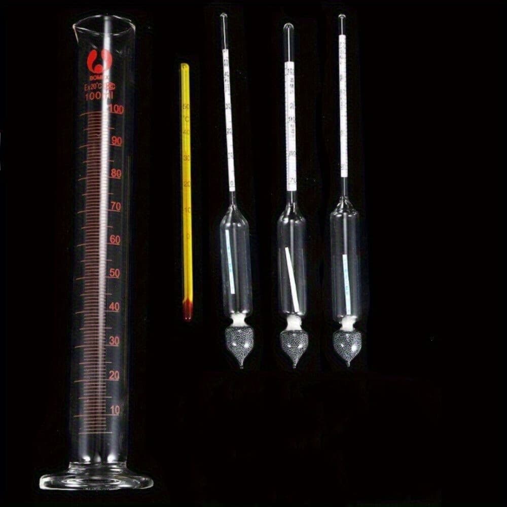 TEMU Professional Kit: Accurate Spirit Hydrometer Set - Essential Tool For Diy , Great Gift Idea