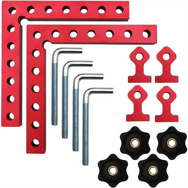 TEMU 2/4 Sets 90 Degree Clamp, Corner Clamps 5.5 X 5.5inch 90 Degree Positioning Square Alloy Square Clamps For Woodworking Cabinet Picture Frames