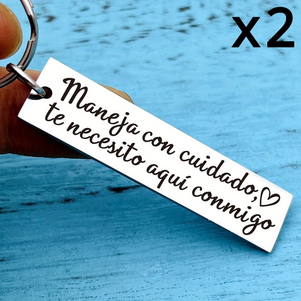 TEMU 2pcs Engraved Drive Safe Keychain - Gift For Drivers - Valentines, Birthdays & Anniversaries