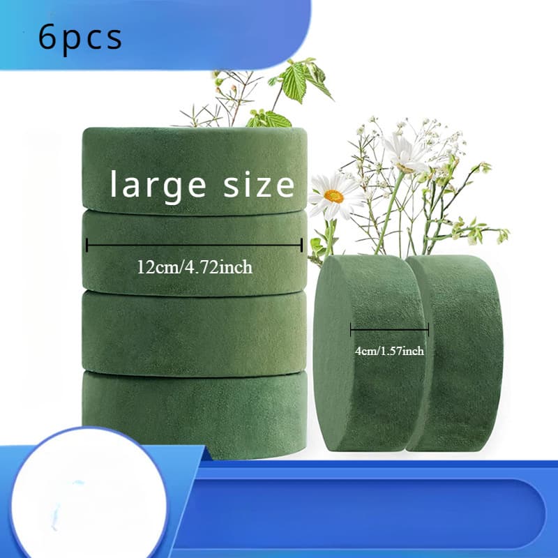 TEMU 6pcs Cylindrical Flower Foam Bowl Round Floral Foam