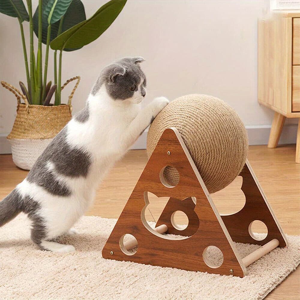 TEMU Top - Rated Natural Sisal Pet Cat Scratcher Toy - Scratching Ball For Healthy Claw Maintenance