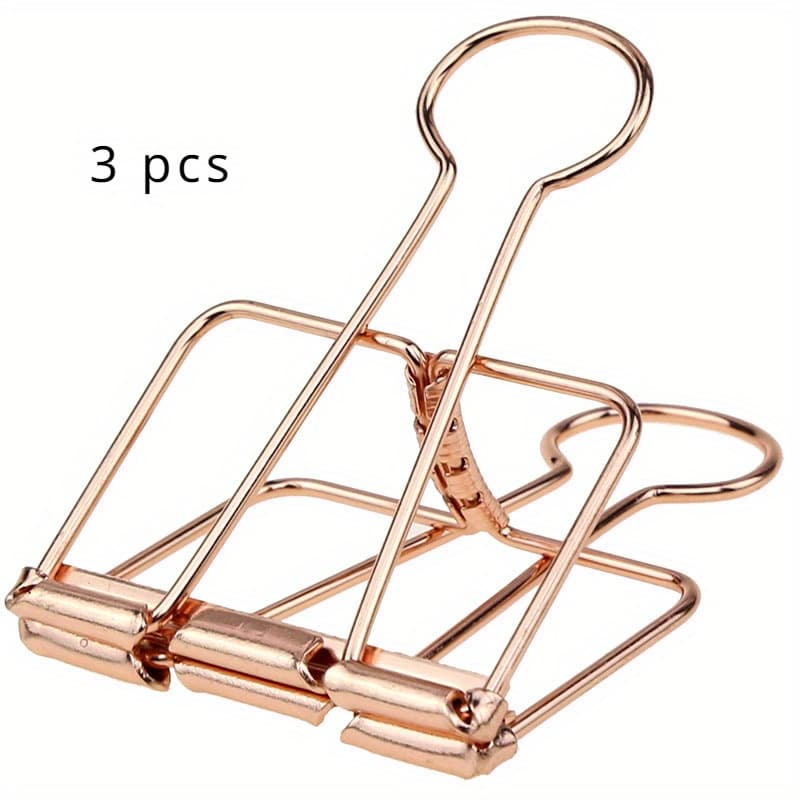 TEMU 3/7pcs Binder Clips - Heavy Duty Metal Document Clips For Office