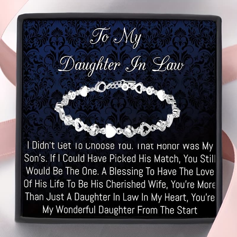 TEMU To My Daughter-in-law Bracelet, Daughter-in-law Gifts, Daughter-in-law Birthday Gifts, Daughter-in-law Necklace, Daughter-in-law, For Women