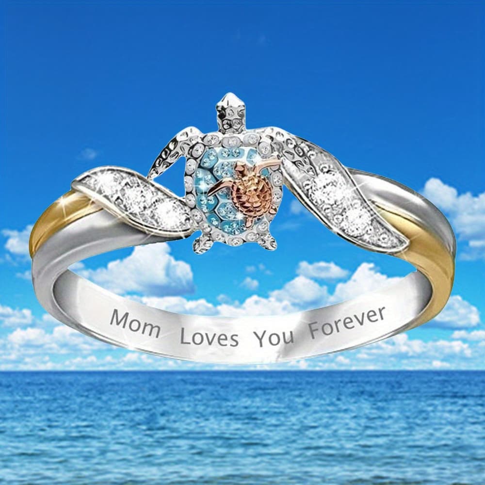 TEMU Fashion Exquisite Letters Ring Gift For Birthday Valentine's Day Christmas Gift