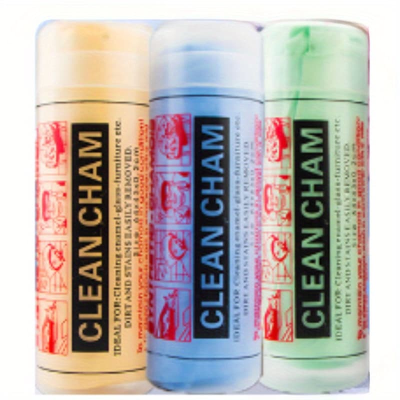 TEMU 3pcs Chamois Cloth For Car Super Absorbent Car Towel Office Pool Car Wash Drying Cleaning Tools Cloth, Multipurpose Indoor Cleaning, Super Absorbent 43x32cm/16.9x12.6in