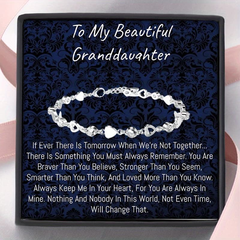 TEMU To My Beautiful Granddaughter Bracelet, Granddaughter Birthday Gifts, Gift For Granddaughter, Granddaughter Birthday Gift For, For Women