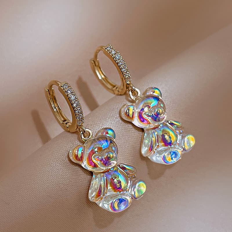 TEMU Earrings Featuring A Colorful , In A Minimalist Style With Copper, Making Them A Gift For Women