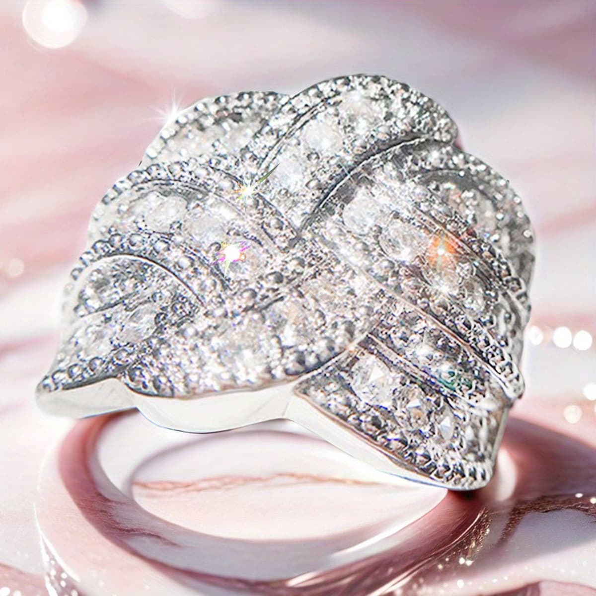 TEMU Shiny Wide Twist Hiphop Ring With Round Zirconia Gifts For Men & Women Wedding Engagement Promise Bride Eternity Ring Anniversary Ring Birthstone Ring Ladies Gift