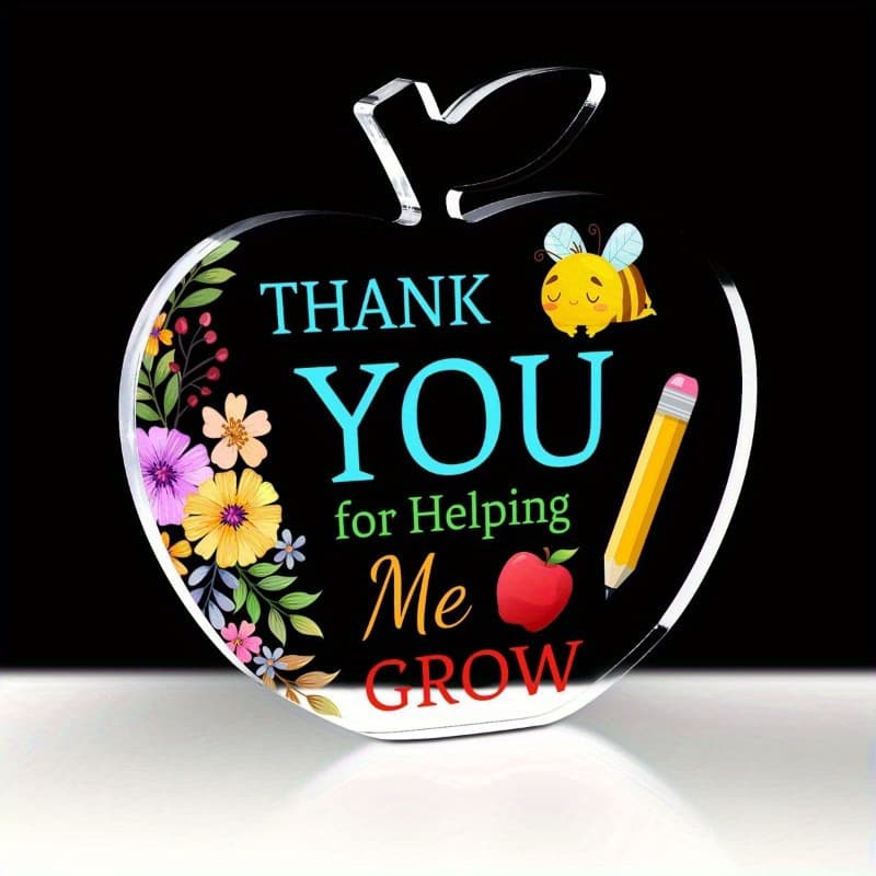 TEMU Acrylic Plaque, Teacher Appreciation Day Gift For Women, Teacher Birthday Gift For Teachers, Birthday Gift, Art Craft Ornament Gift Memorial Gift Table Centerpieces Remembrance Décor