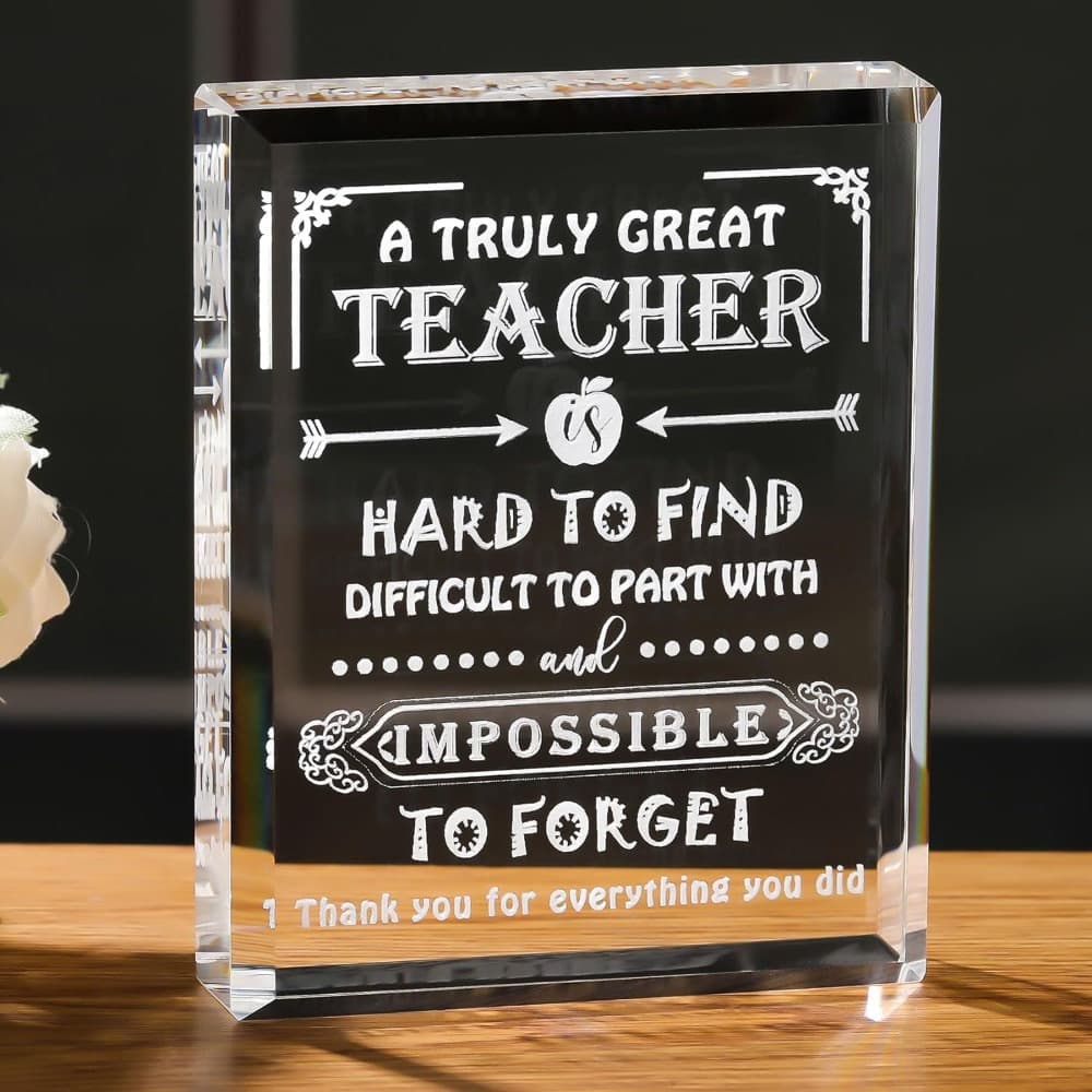 TEMU Top Presents For Educators, Including Crystal For Christmas And Valentine's Day, Featuring Laser Engraving For Teacher Appreciation, Perfect For End-of-year Gifts