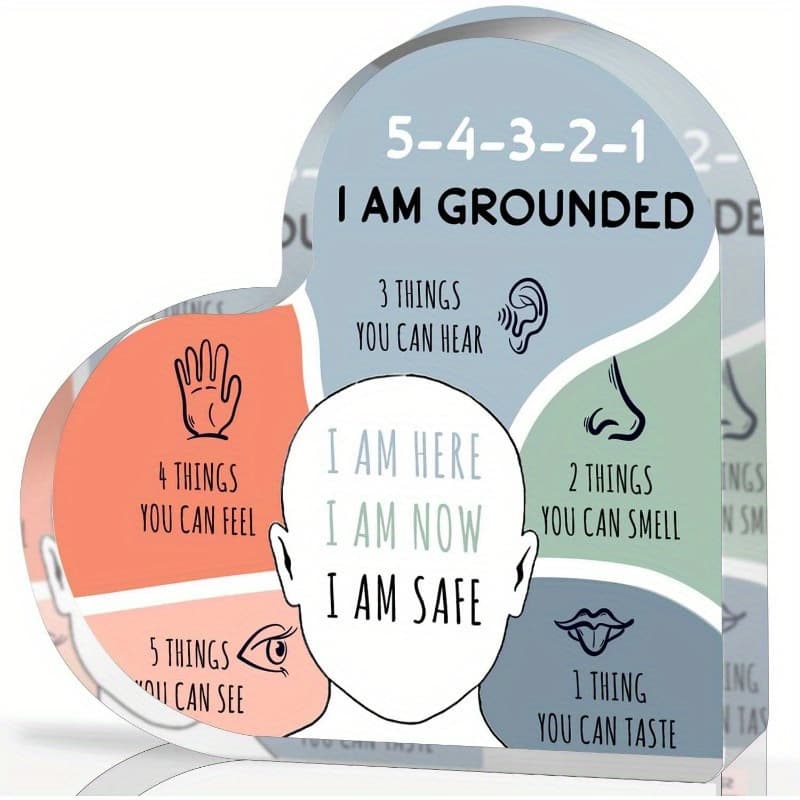 TEMU Mental Health Decor, Affirmations Heart Acrylic Sign, Therapy & Counseling Office Decor, Therapy Anxiety, Mental Health Awareness Gifts For School Home Tabletop Therapy Office Decor