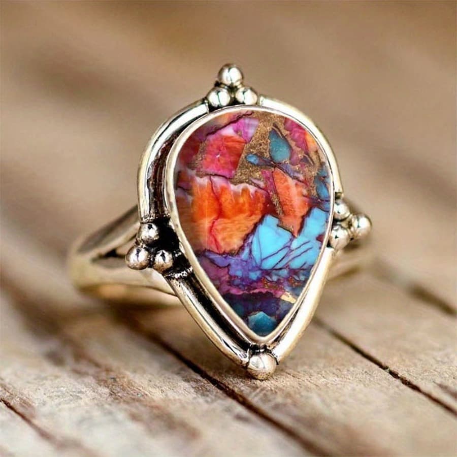 TEMU 1pc Fashionable And Exquisite Creative Water Drop Ring, Men's And Women's Rings, Anniversary Gifts For Relatives