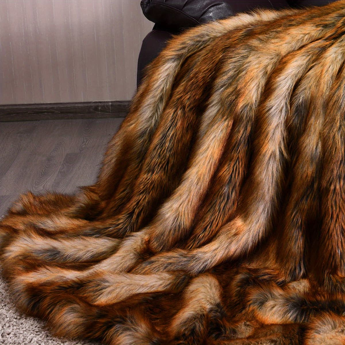 TEMU Maxmass Luxury Plush Faux Fur Throw Blanket Soft Warm Fluffy For Bed Couch 84"x 58"