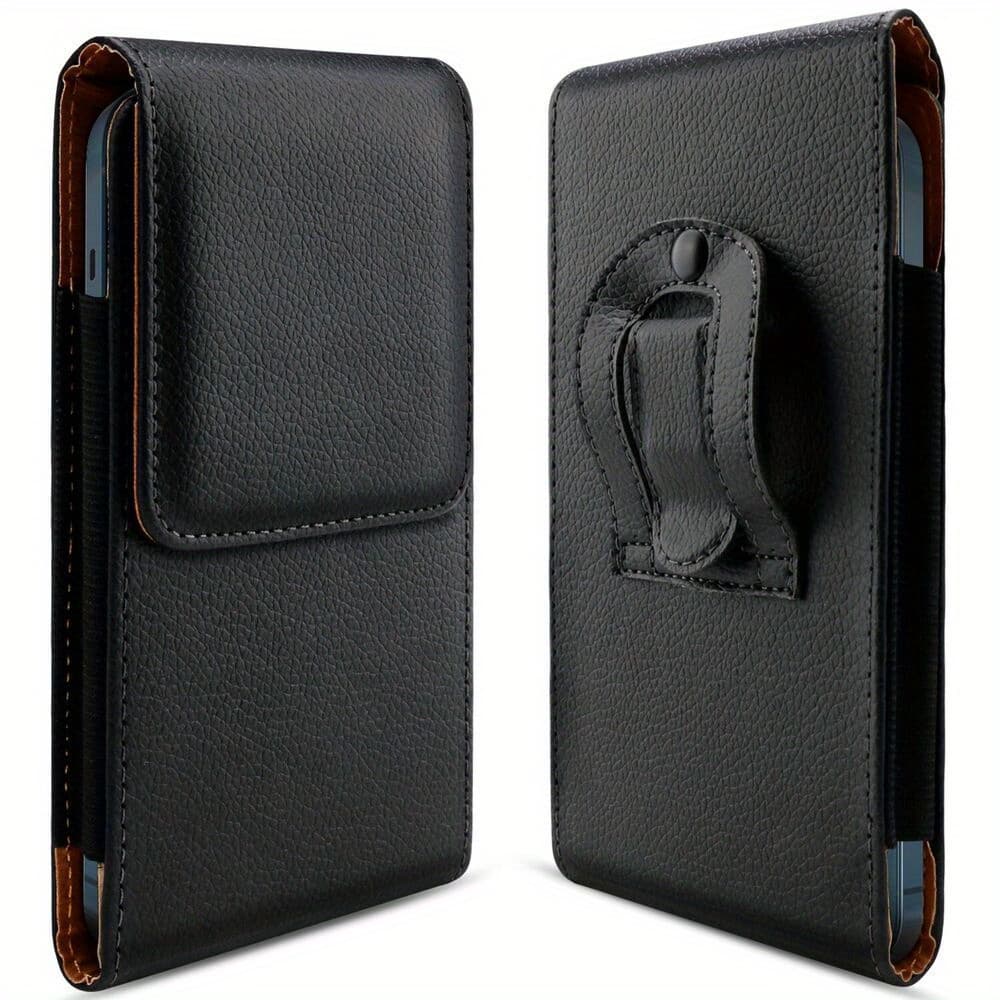 TEMU Phone Case: For 5.5-6.9inch Cellphone Pu Leather Vertical Pouch Holster Cell Phone Wallet Bag With Waist Belt Clip