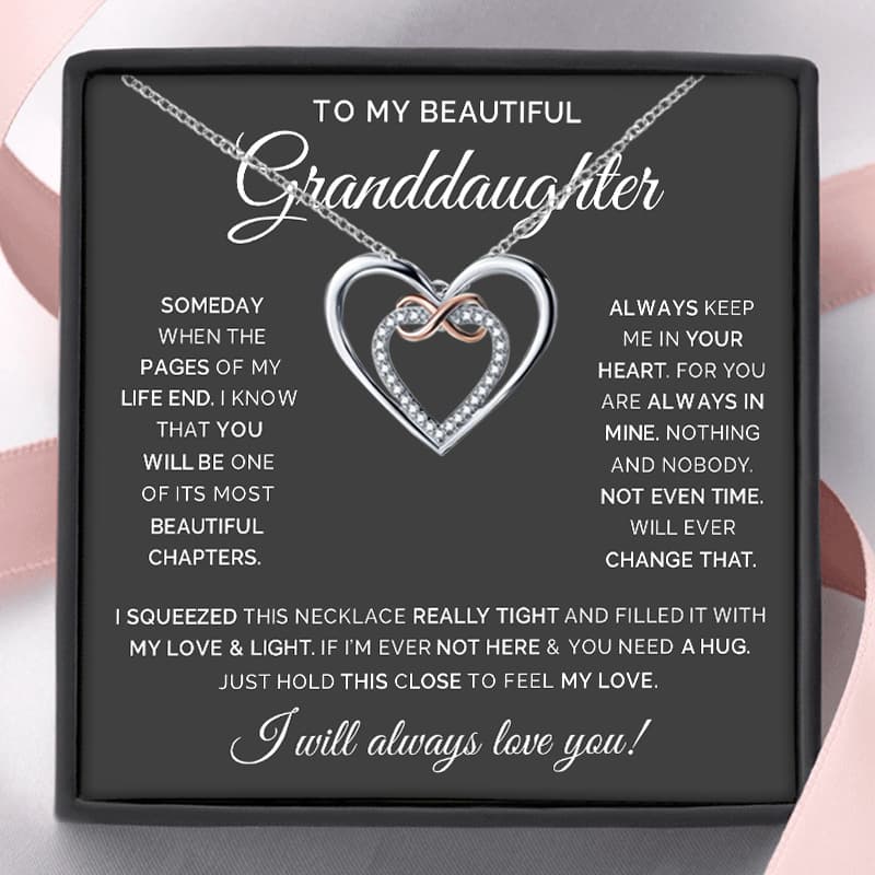 TEMU To My Beautiful Granddaughter Necklace Birthday Gift, Graduation Gift, Christmas Gift