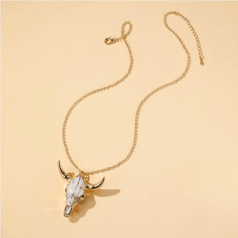 TEMU 1 Pc Simplicity Hip Pop Trendy Unique Cattle Shape Pendant Necklace Men Accessories Party Jewelry