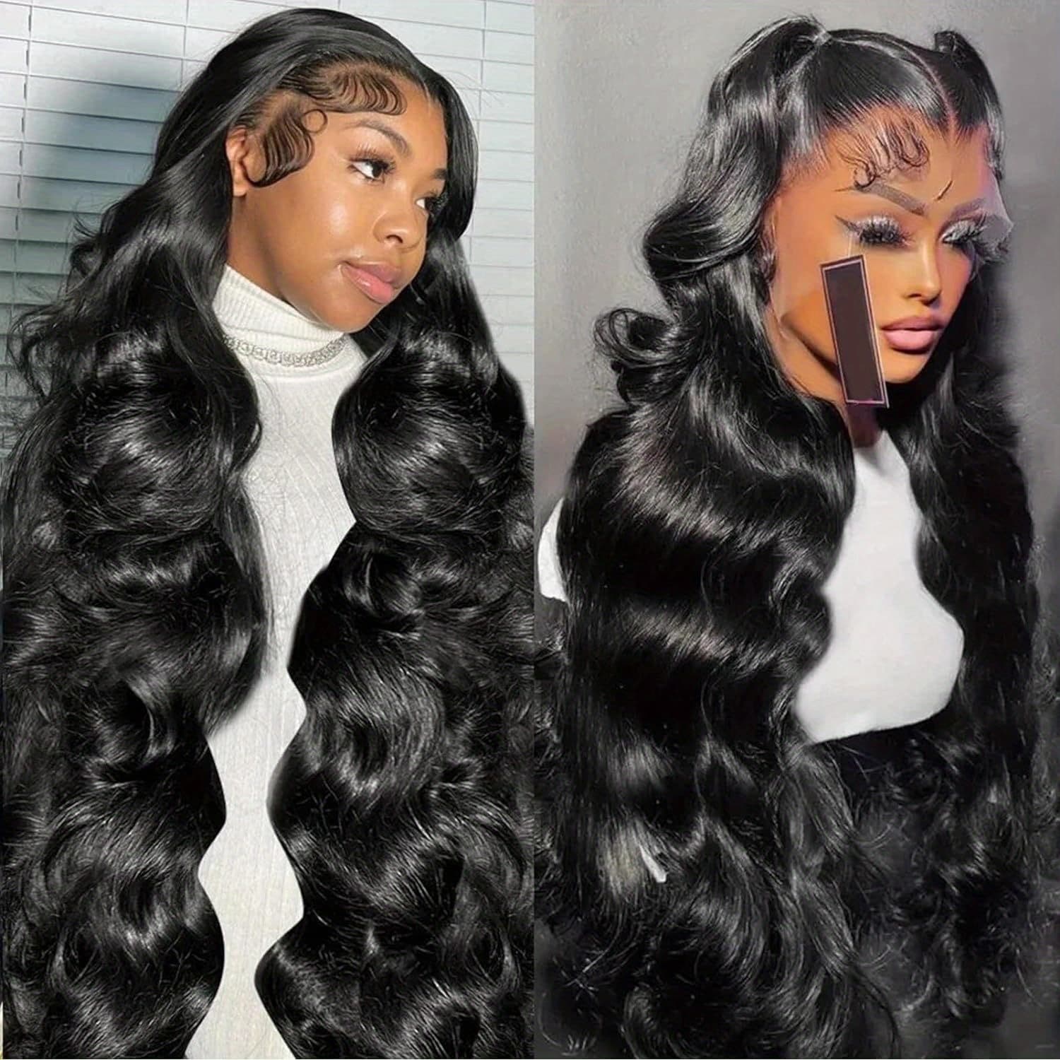 TEMU Body Wave Lace Front Wigs Human Hair 200% Density 13x4 Hd Lace Frontal Wigs For Women Human Hair Lace Front Wigs 14a Glueless Wigs Human Hair Pre With Baby Hair