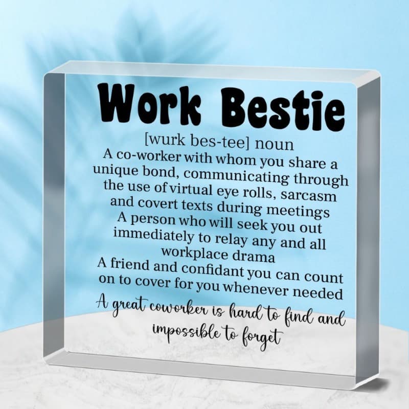 TEMU 1 Piece Of Acrylic Desk Sign For - A Thoughtful Office Appreciation Gift For Colleagues And Coworkers.
