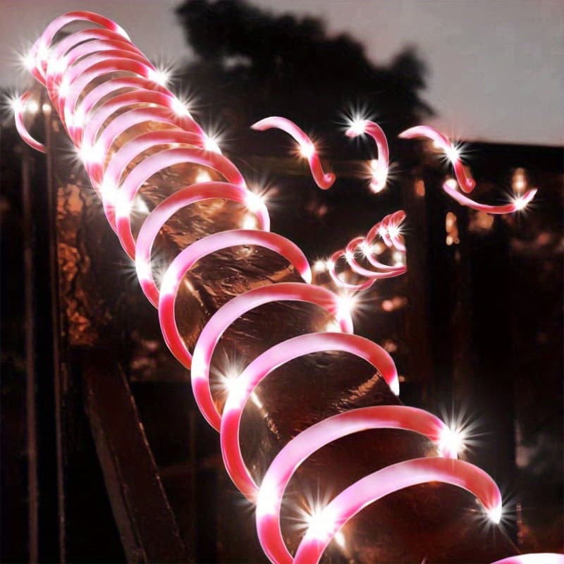 TEMU 1pc 10m 100led Solar White And Lights Outdoor Courtyard Park Bar Christmas Decoration Lights