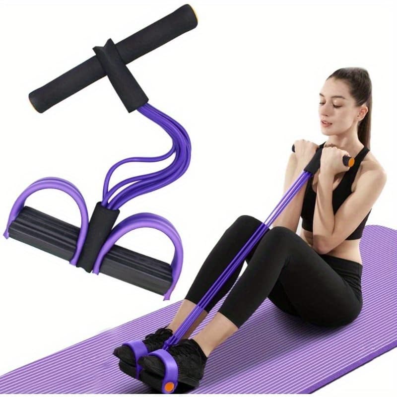 TEMU Multifunction Tension Rope, 6-tube Elastic Yoga Pedal Puller , Rope Fitness Equipment, For Abdomen/waist/arm/leg Stretching Slimming Training