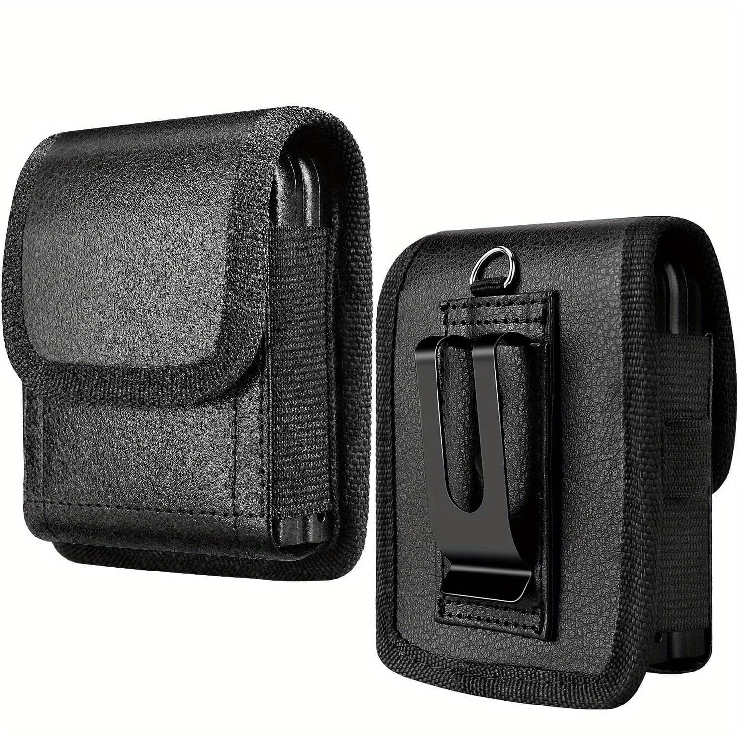 TEMU Phone Case: For Galaxy Z Flip 7 5g Cover Cell Phone Pouch Wallet Holster Made Of Durable Oxford-canvas+pu Leather And Soft Cushioned Inside.case Belt Clip Protective Bag