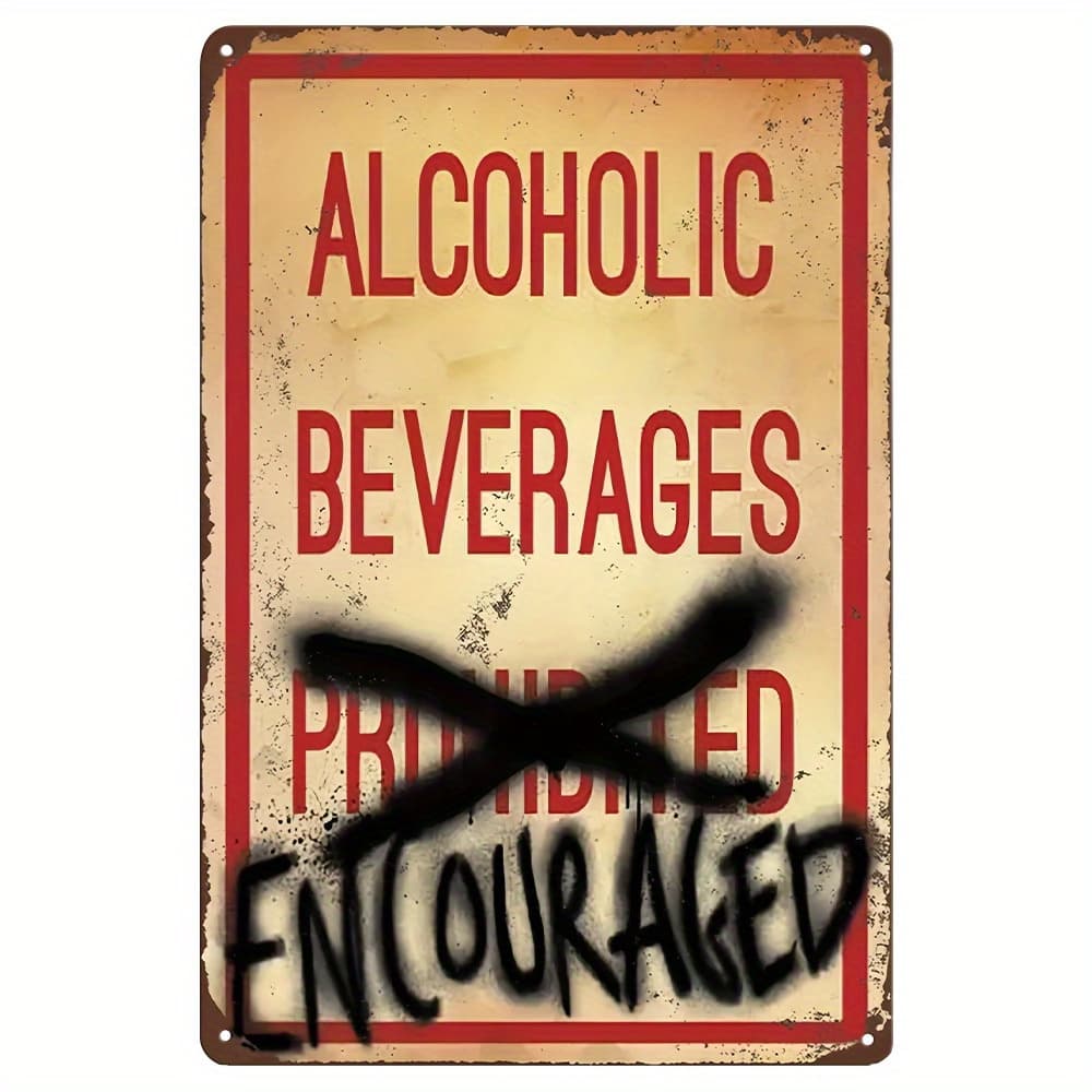 TEMU 1pc Encouraged Retro Graffiti Style 8×12 Inch Aluminum Sign, Creative Decor Enthusiasts
