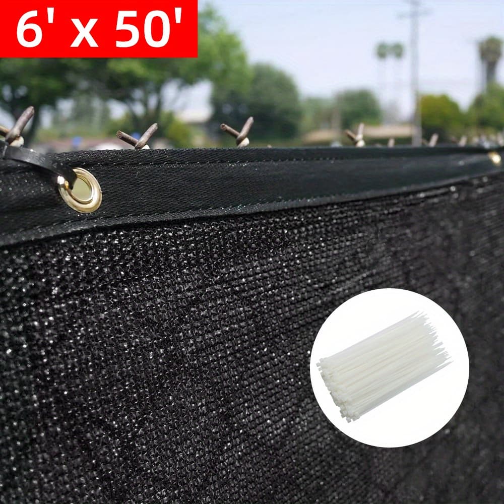 TEMU 6' X 50' Windscreen Privacy Screen Shade Cover Fabric Mesh Garden
